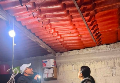 Lluvia y granizada en Ajuchitlancito dejan daños en techos y viviendas de siete familias