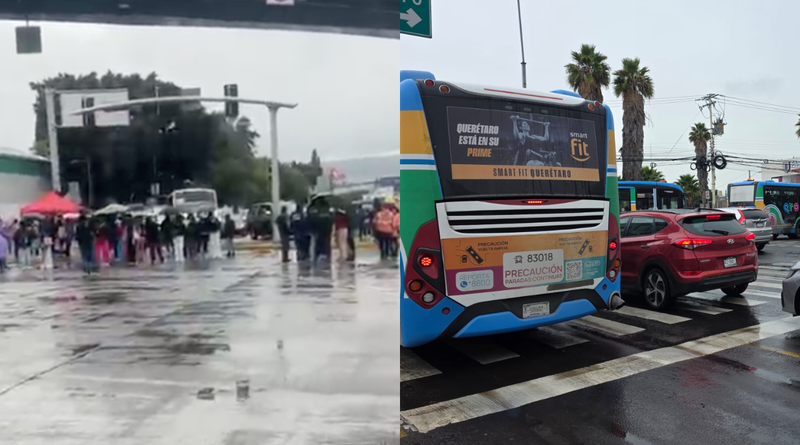 Trabajadores del IMSS Querétaro colapsan tránsito en Querétaro ante exigencia de mejores condiciones